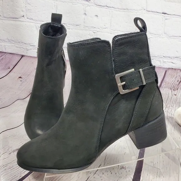 Vionic Women's Size 6.5 Black Waterproof Comfort Ankle Nubuck Boots