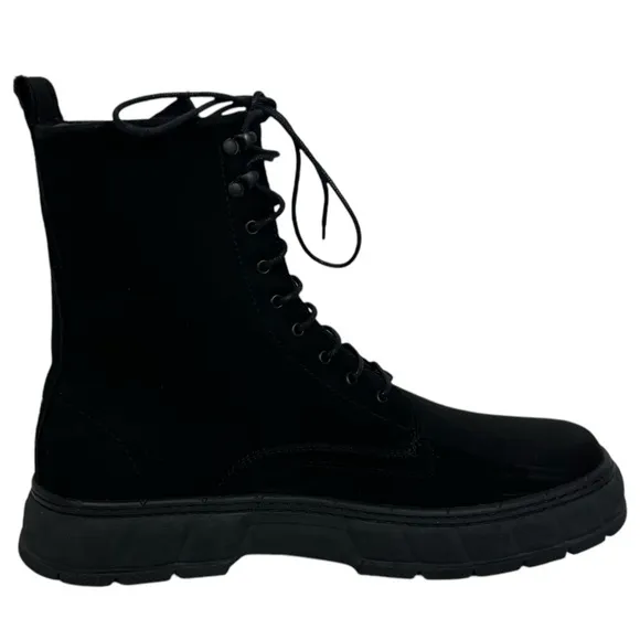 Viron Vegan Faux Suede Army Surplus Black Boots Mens US 13 - EU 47 Casual