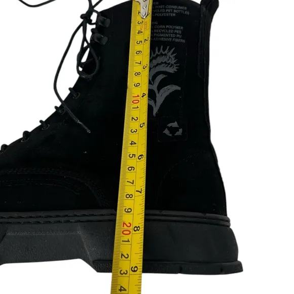 Viron Vegan Faux Suede Army Surplus Black Boots Mens US 13 - EU 47 Casual