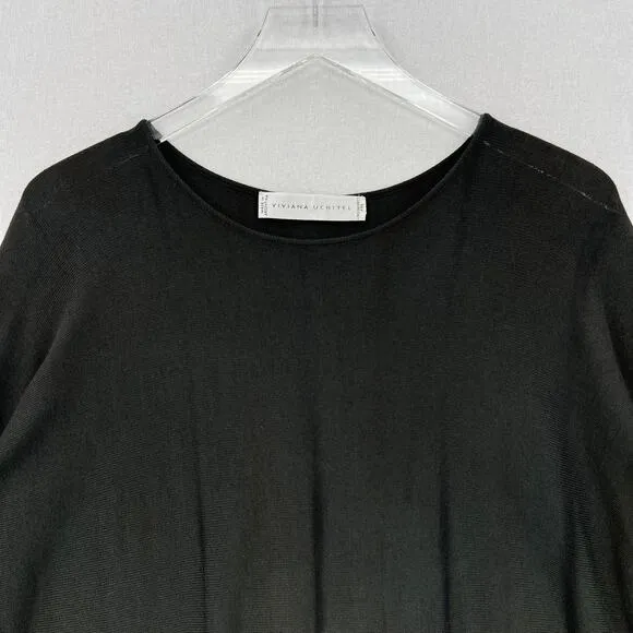 VIVIANA UCHITEL Boat neck Sweater Womens S Long Sleeve Hand Dyed Cashmere Blend