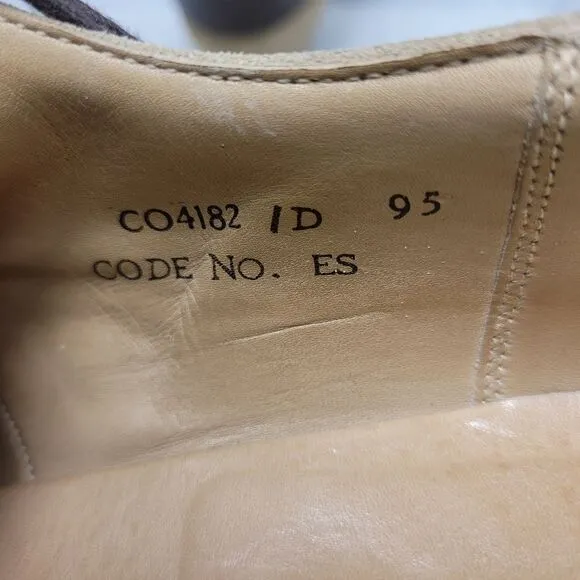 Vtg Cole Haan Mens Oxford Shoes Size 9.5 Tan Suede Wingtip Danite Sole