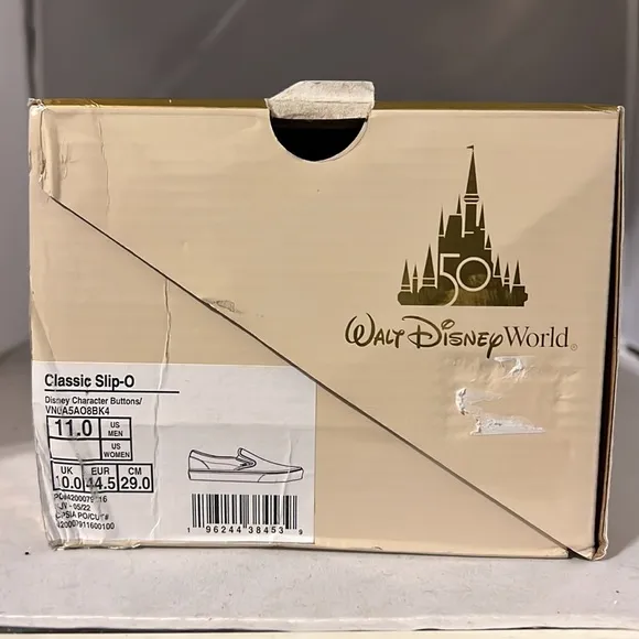 Walt Disney 50th Anniversary Vans Slip-o classic shoes Size 11