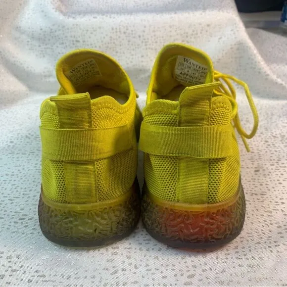 WANTED Affinity Yellow Sneaker Rainbow Sole Size 10