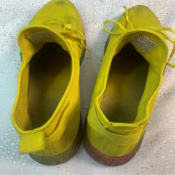 WANTED Affinity Yellow Sneaker Rainbow Sole Size 10