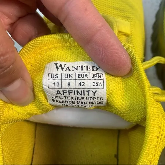WANTED Affinity Yellow Sneaker Rainbow Sole Size 10
