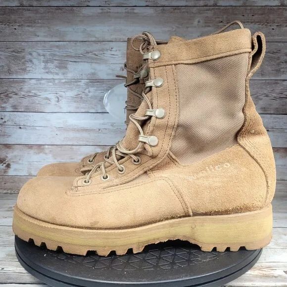 Wellco Vibram Men’s 7R Military Army Combat Tan Light Weight  Boots