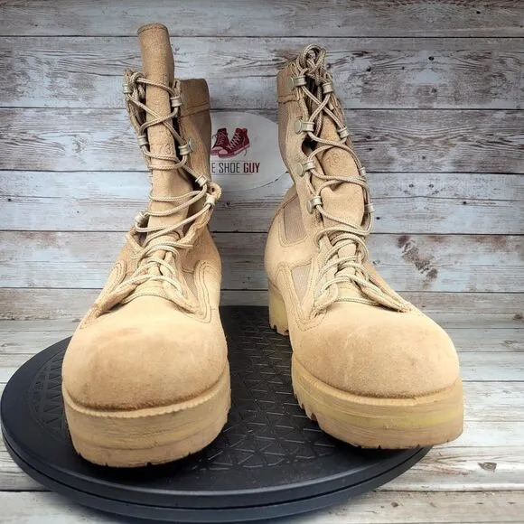 Wellco Vibram Men’s 7R Military Army Combat Tan Light Weight  Boots