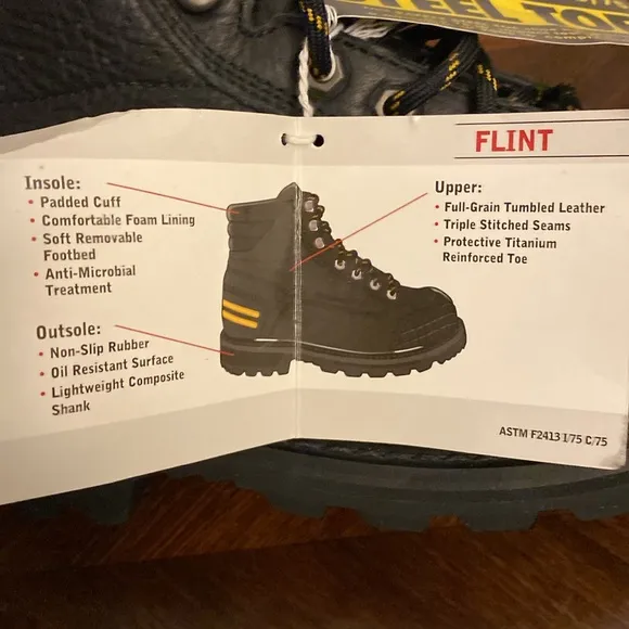 Wenger Swiss Army Flint Protected Titanium  Safety Steel Toe Mid Boots Mens  9