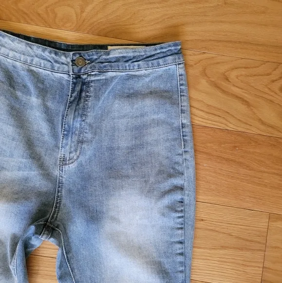 Wishlist Flare Leg Denim Jeans Wide Bell Bottom Western Boho Lightwash Stretch