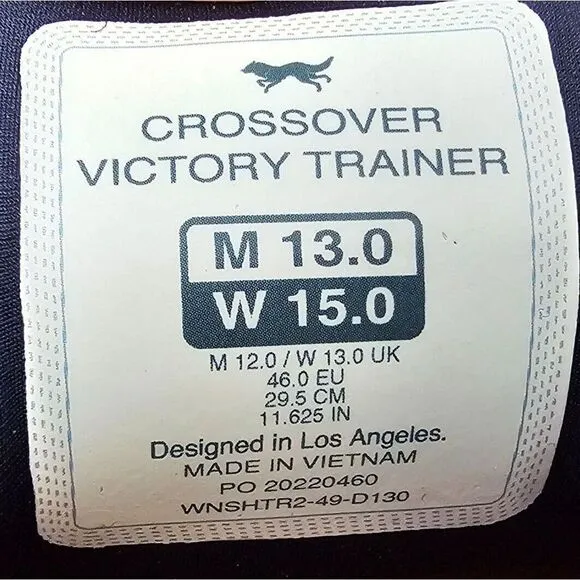Wolf‎ &amp; Shepard Crossover Victory Trainer Shoes Men's 13M Navy Blue Athletic
