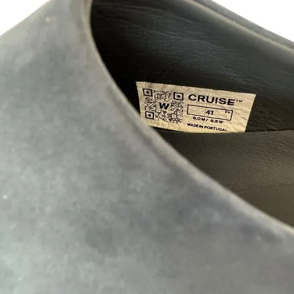 WOLF &amp; SHEPHERD Cruise Mule Shoes Navy Suede Nubuck Slip On Casual Athleisure 8