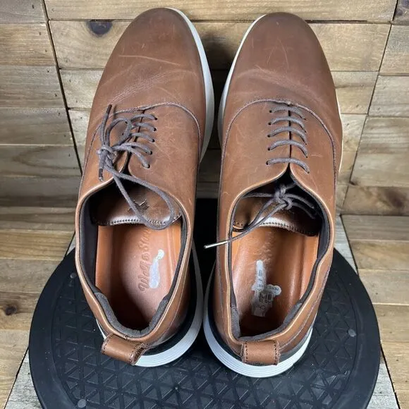Wolf and Shepherd Mens Size US 8 Crossover Longwing Shoes Brown White Sole