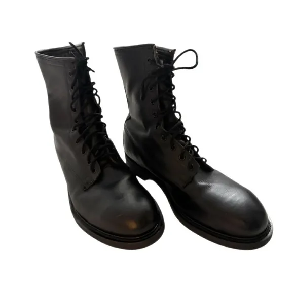 Wolverine Black Military Combat Boots - Vintage Aug 1992. Men’s 10.5R.