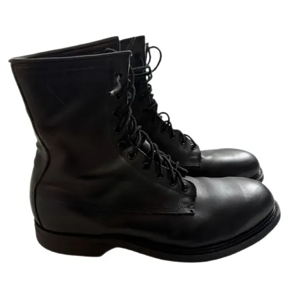Wolverine Black Military Combat Boots - Vintage Aug 1992. Men’s 10.5R.