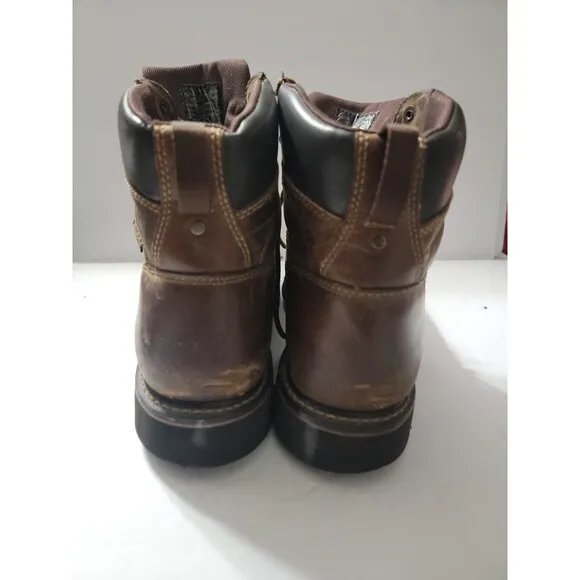 WOLVERINE MEN'S W10315 BROWN LEATHER WATERPROOF CABOR EPX WORK BOOTS SIZE 12 EW