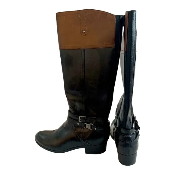 Women’s Boots UNISA Tereza Wide Calf Western Boots Brown Black Riding Boots