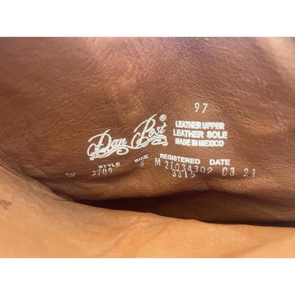 Women’s Dan Post Jilted Boots Leather Brown Size 6