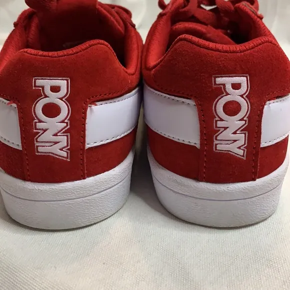 Women's PONY Classic Low Red Suede Shoes Size 7.5