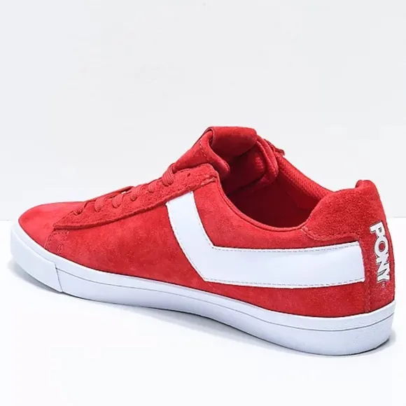 Women's PONY Classic Low Red Suede Shoes Size 7.5