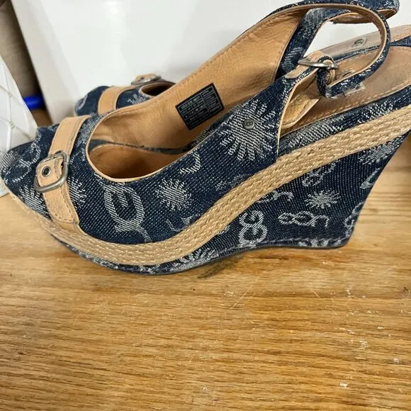 Women's Ugg Noella 1001171 High 5&quot; Wedge Sandals Open Toe size 9