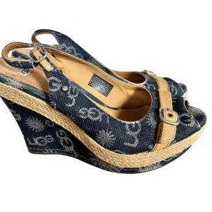 Women's Ugg Noella 1001171 High 5&quot; Wedge Sandals Open Toe size 9