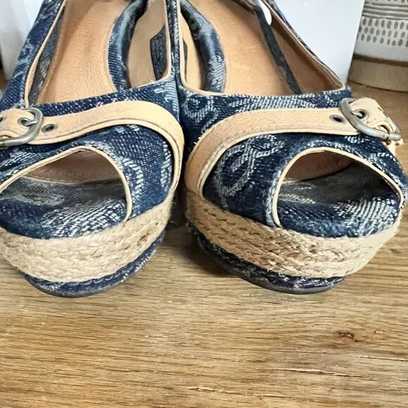 Women's Ugg Noella 1001171 High 5&quot; Wedge Sandals Open Toe size 9