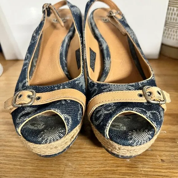 Women's Ugg Noella 1001171 High 5&quot; Wedge Sandals Open Toe size 9
