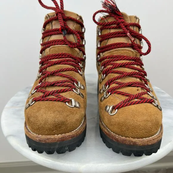 Womens Vintage DEXTER Suede Leather Hiking Boots Mountaineering USA Made (8.5)