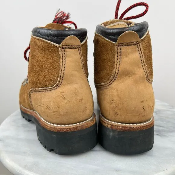 Womens Vintage DEXTER Suede Leather Hiking Boots Mountaineering USA Made (8.5)