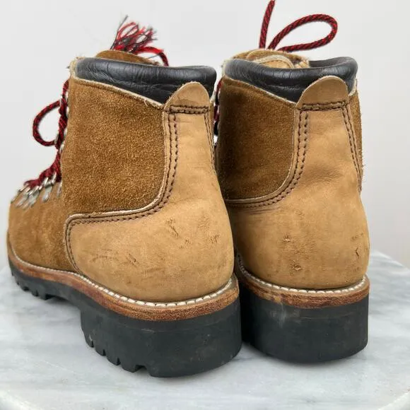 Womens Vintage DEXTER Suede Leather Hiking Boots Mountaineering USA Made (8.5)