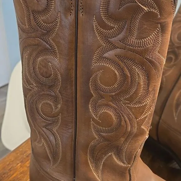 Womens nacoma Brown leather Western Boots
