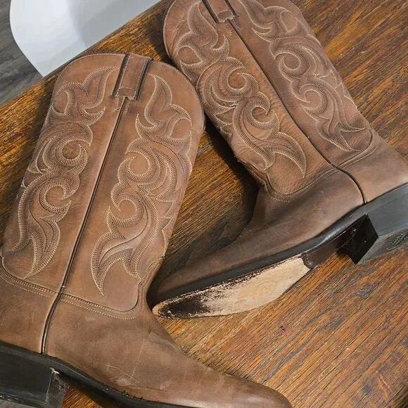 Womens nacoma Brown leather Western Boots