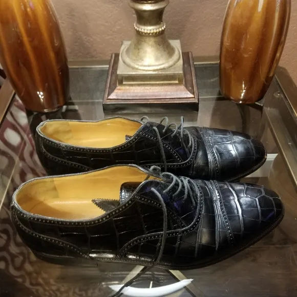 WOW! MEN'S CAPORUCCI ALLIGATOR SHOES SZ. 11 NARROW