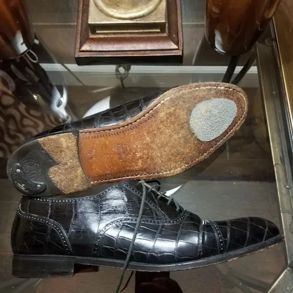 WOW! MEN'S CAPORUCCI ALLIGATOR SHOES SZ. 11 NARROW