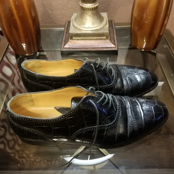WOW! MEN'S CAPORUCCI ALLIGATOR SHOES SZ. 11 NARROW
