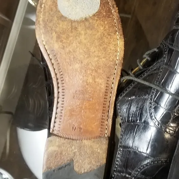 WOW! MEN'S CAPORUCCI ALLIGATOR SHOES SZ. 11 NARROW