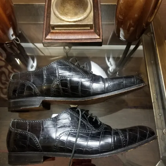 WOW! MEN'S CAPORUCCI ALLIGATOR SHOES SZ. 11 NARROW