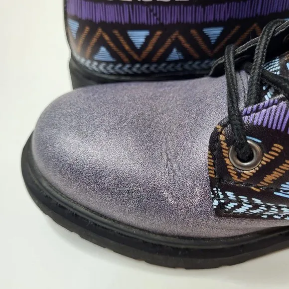 Yes We‎ Vibe Bohemianism Boots Purple Unisex Men's US Size 7.5 Women's US Size 9