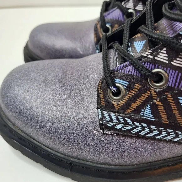 Yes We‎ Vibe Bohemianism Boots Purple Unisex Men's US Size 7.5 Women's US Size 9