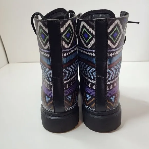 Yes We‎ Vibe Bohemianism Boots Purple Unisex Men's US Size 7.5 Women's US Size 9
