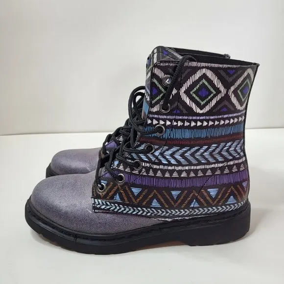Yes We‎ Vibe Bohemianism Boots Purple Unisex Men's US Size 7.5 Women's US Size 9