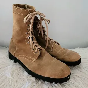 Yesil side zip front lace up jump boots tanmens size EU 45 army boots