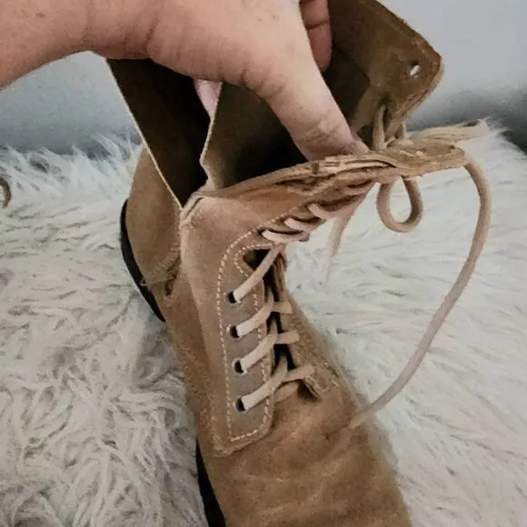 Yesil side zip front lace up jump boots tanmens size EU 45 army boots