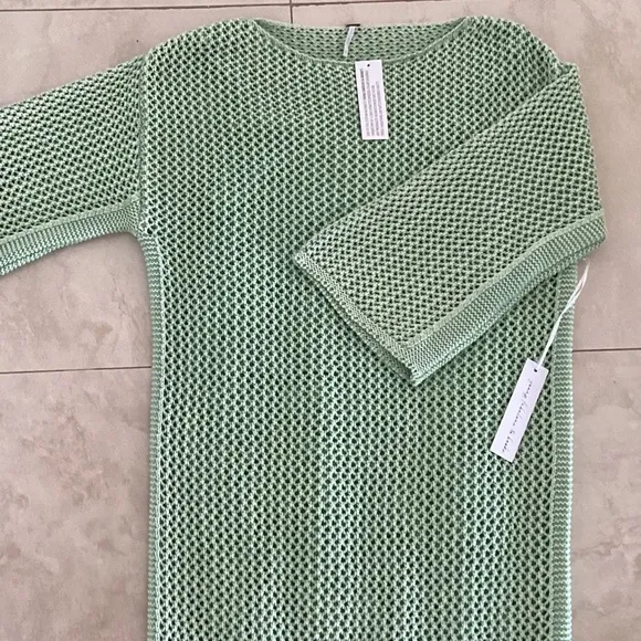 Young Fabulous &amp; Broke Santorini Crochet Slip Maxi Dress/Swim Cover-Up in Mint