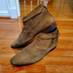 YSL Yves Saint Laurent Men's Tan Suede Boots 12