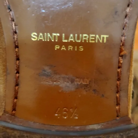 YSL Yves Saint Laurent Men's Tan Suede Boots 12