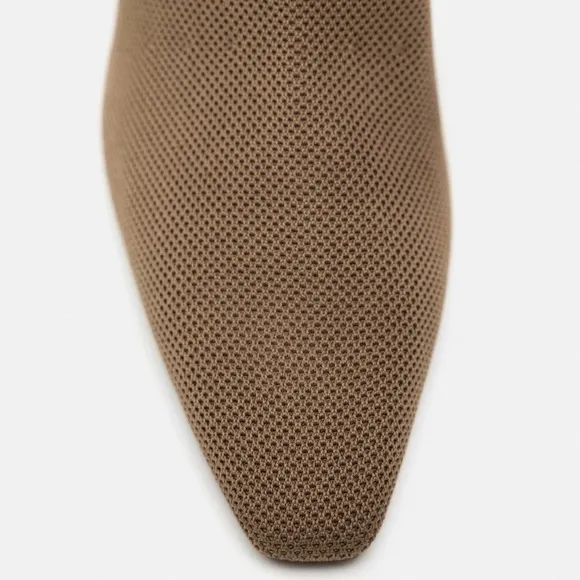 ZARA STRETCH FABRIC HEELED ANKLE BOOTS bloggers favorite