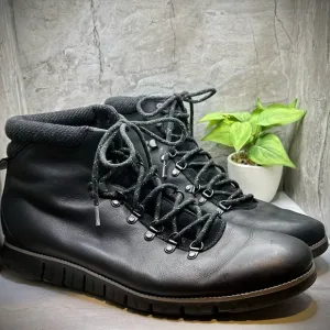 ZeroGrand Cole Haan Black Leather Ankle Boots. Excellent Condition. Size 15